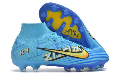 Nike Air Zoom Mercurial Superfly 9 Elite FG Artificial Grass Soccer Cleats - Blue/Black/Yellow
