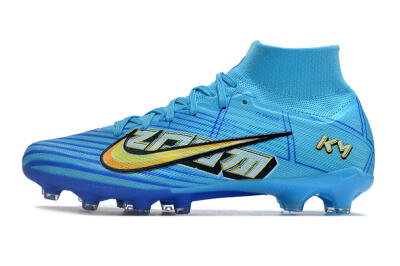 Nike Air Zoom Mercurial Superfly 9 Elite FG Artificial Grass Soccer Cleats - Blue/Black/Yellow