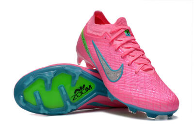 Nike Air Zoom Mercurial Vapor 15 Elite FG Firm Ground Soccer Cleats - Pink/Silver/Blue/Yellow