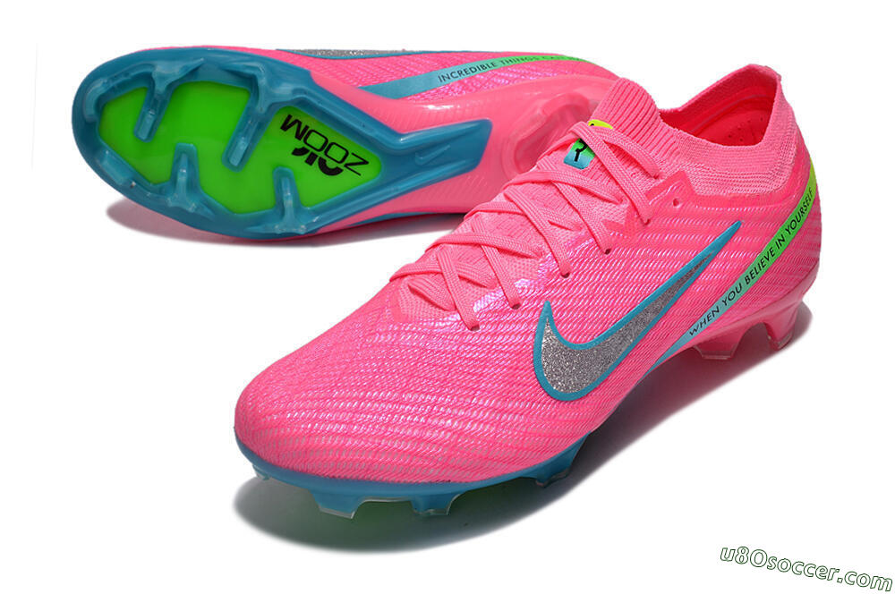 Nike Air Zoom Mercurial Vapor 15 Elite FG Firm Ground Soccer Cleats - Pink/Silver/Blue/Yellow 3