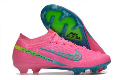 Nike Air Zoom Mercurial Vapor 15 Elite FG Firm Ground Soccer Cleats - Pink/Silver/Blue/Yellow