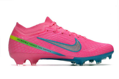 Nike Air Zoom Mercurial Vapor 15 Elite FG Firm Ground Soccer Cleats - Pink/Silver/Blue/Yellow