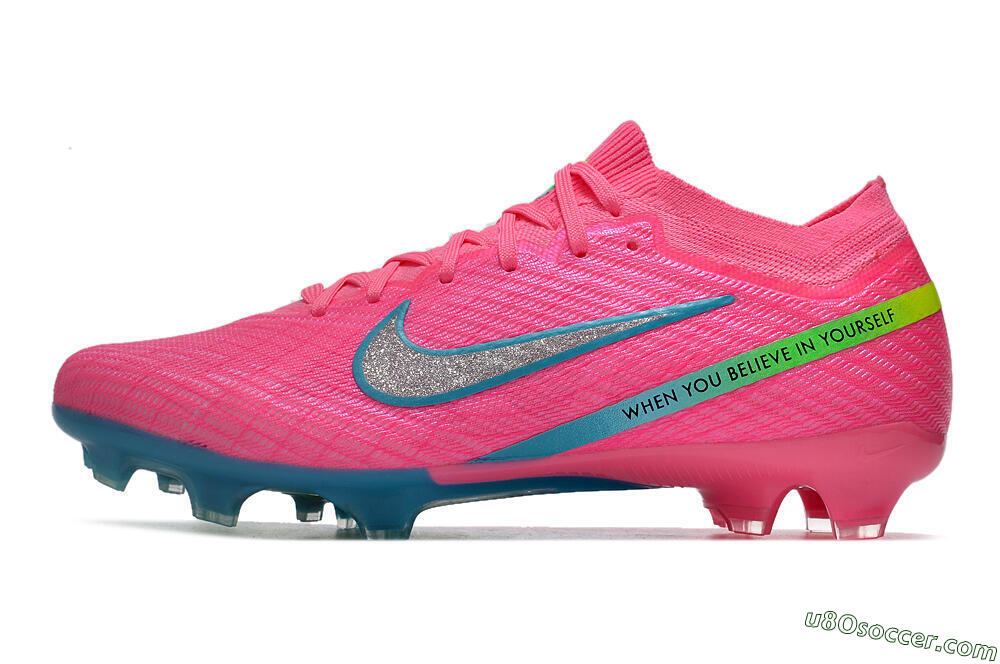 Nike Air Zoom Mercurial Vapor 15 Elite FG Firm Ground Soccer Cleats - Pink/Silver/Blue/Yellow 2