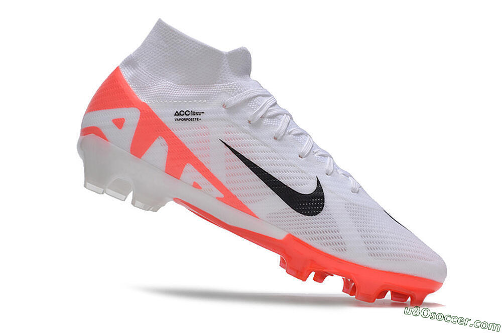 Nike Air Zoom Mercurial Superfly 9 Elite FG Firm Ground Soccer Cleats - White/Black/Red 4
