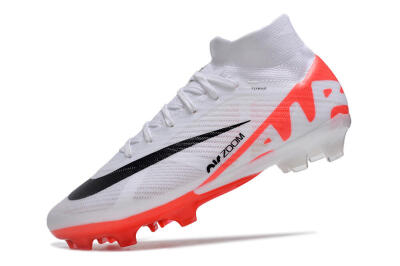 Nike Air Zoom Mercurial Superfly 9 Elite FG Firm Ground Soccer Cleats - White/Black/Red
