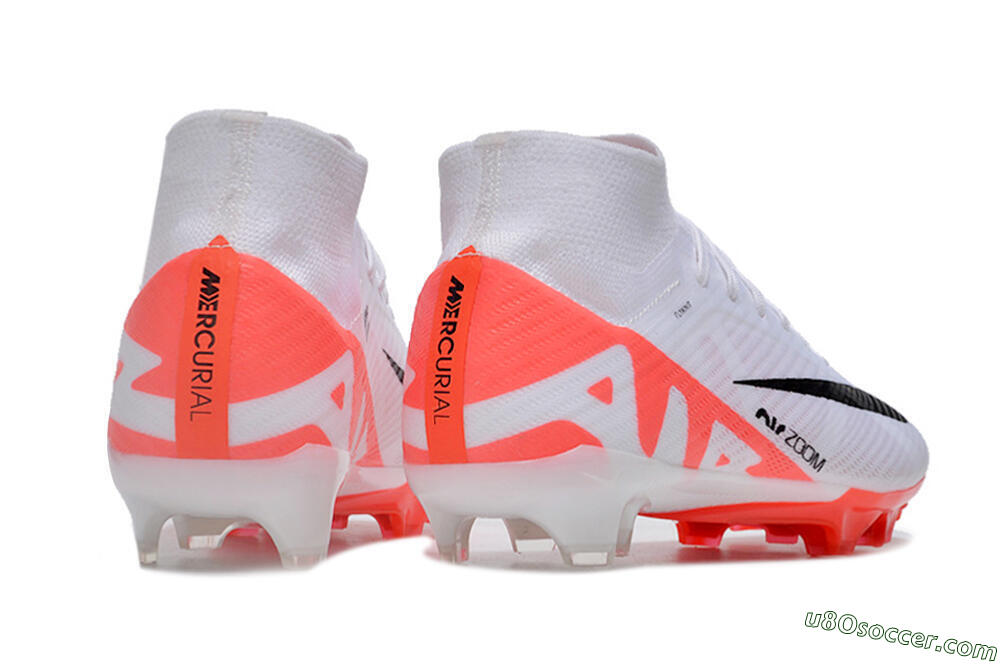 Nike Air Zoom Mercurial Superfly 9 Elite FG Firm Ground Soccer Cleats - White/Black/Red 6