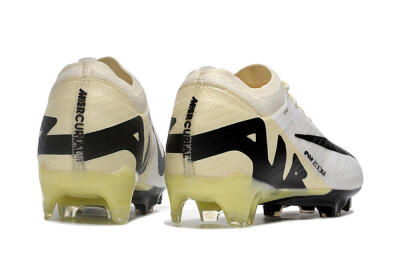 Nike Air Zoom Mercurial Vapor 15 Elite FG Firm Ground Soccer Cleats - White/Beige/Black