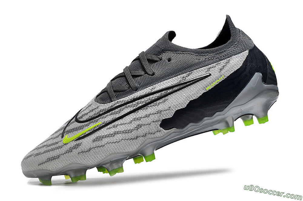 Nike Phantom GX Elite FG Firm Ground Soccer Cleats - Grey/Black/Green 5