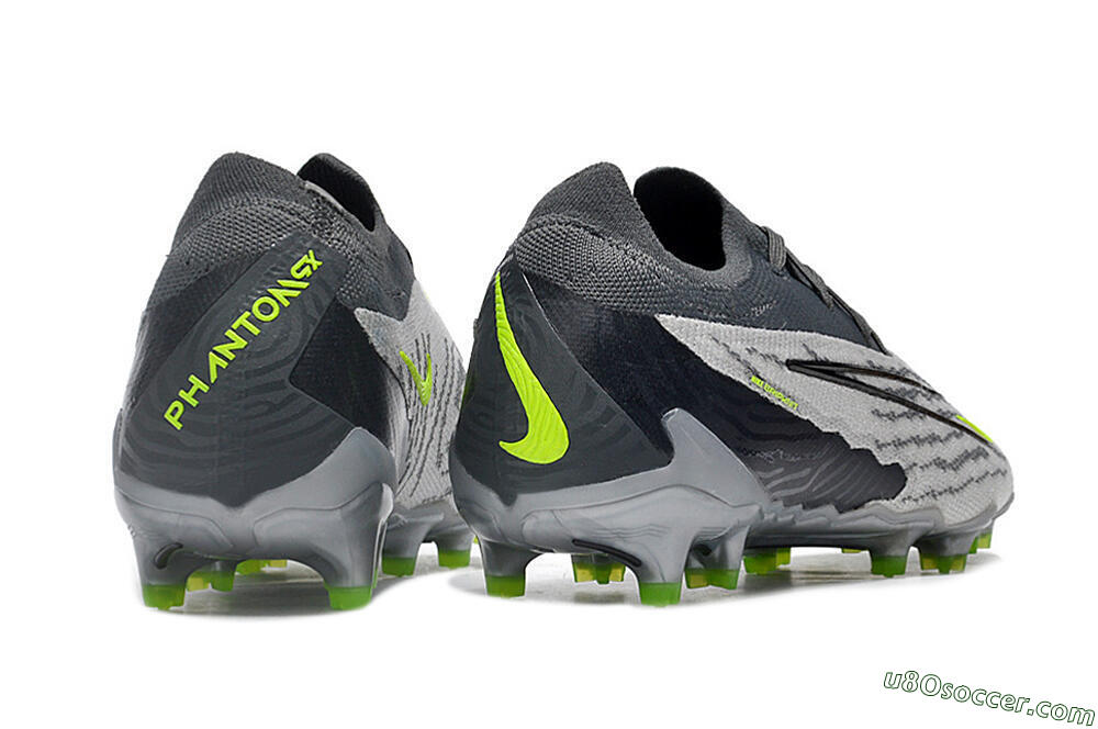Nike Phantom GX Elite FG Firm Ground Soccer Cleats - Grey/Black/Green 6