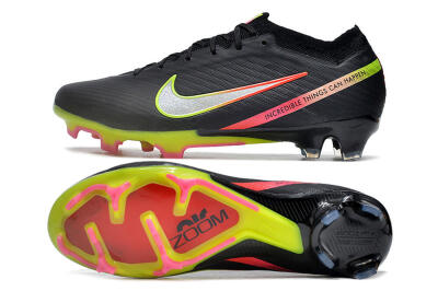 Nike Air Zoom Mercurial Vapor 15 Elite FG Firm Ground Soccer Cleats - Black/Silver/Yellow/Red