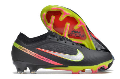 Nike Air Zoom Mercurial Vapor 15 Elite FG Firm Ground Soccer Cleats - Black/Silver/Yellow/Red