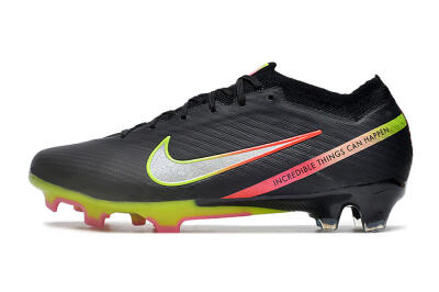Nike Air Zoom Mercurial Vapor 15 Elite FG Firm Ground Soccer Cleats - Black/Silver/Yellow/Red