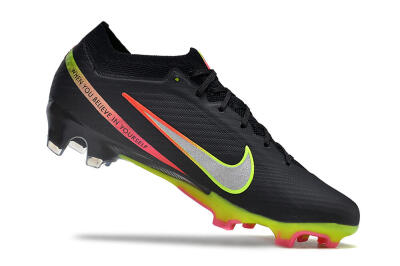 Nike Air Zoom Mercurial Vapor 15 Elite FG Firm Ground Soccer Cleats - Black/Silver/Yellow/Red