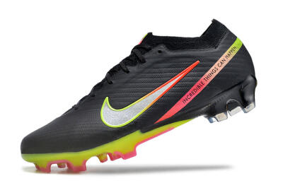 Nike Air Zoom Mercurial Vapor 15 Elite FG Firm Ground Soccer Cleats - Black/Silver/Yellow/Red