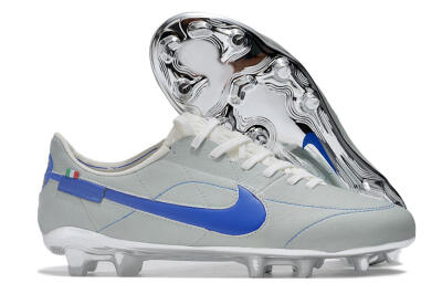 Nike Tiempo Legend 9 Elite FG Firm Ground Soccer Cleats - Grey/Blue/Silver