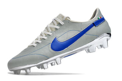 Nike Tiempo Legend 9 Elite FG Firm Ground Soccer Cleats - Grey/Blue/Silver