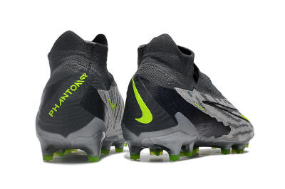 Nike Phantom GX Elite DF Link FG Firm Ground Soccer Cleats - Grey/Black/Green