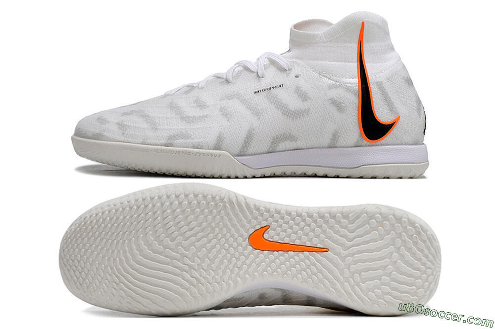 Nike Phantom Luna Elite NU IC Indoor & Futsal Soccer Shoes - White/Grey/Black/Orange 0
