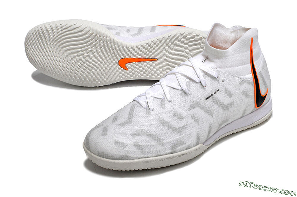 Nike Phantom Luna Elite NU IC Indoor & Futsal Soccer Shoes - White/Grey/Black/Orange 3
