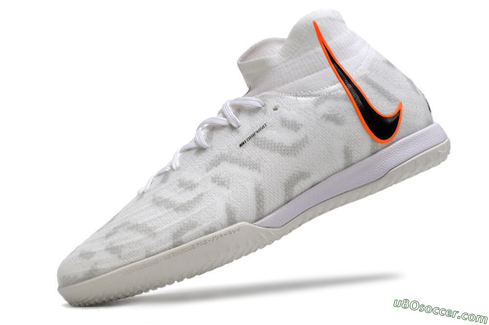 Nike Phantom Luna Elite NU IC Indoor & Futsal Soccer Shoes - White/Grey/Black/Orange 5