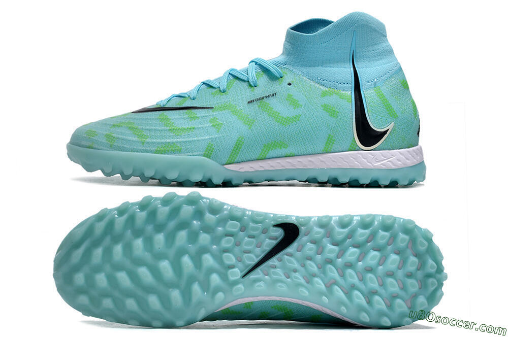 Nike Phantom Luna Elite NU TF Artificial Turf Soccer Shoes - Blue/Green/Black 0