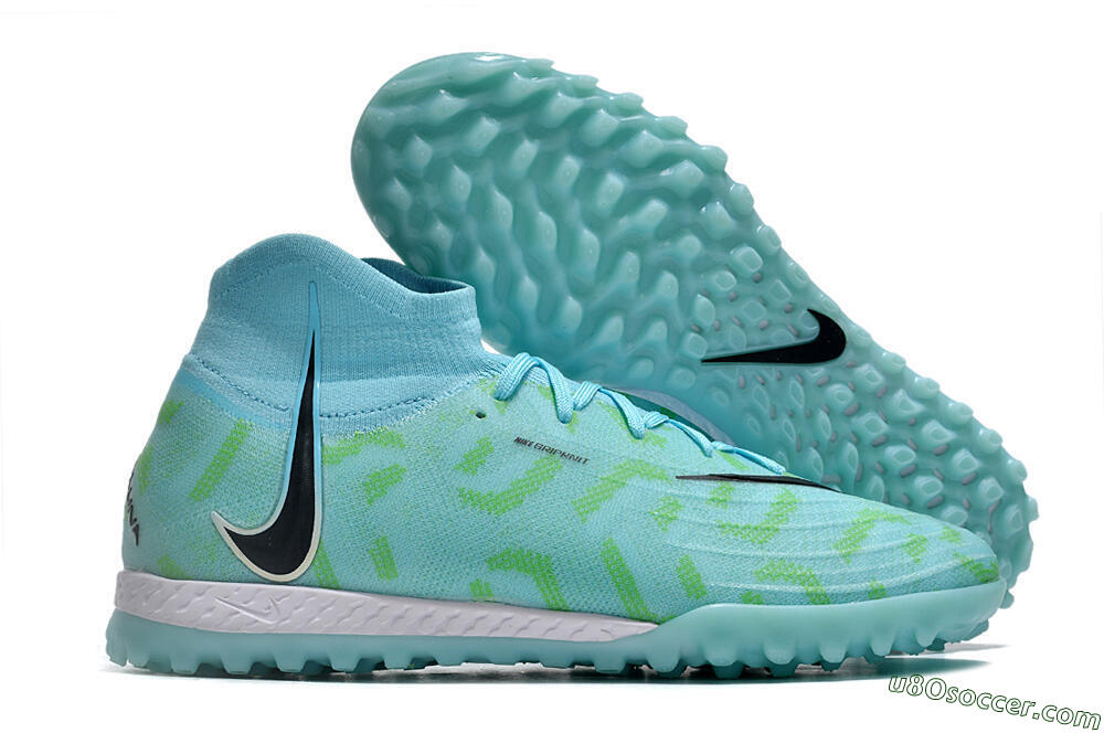 Nike Phantom Luna Elite NU TF Artificial Turf Soccer Shoes - Blue/Green/Black 1