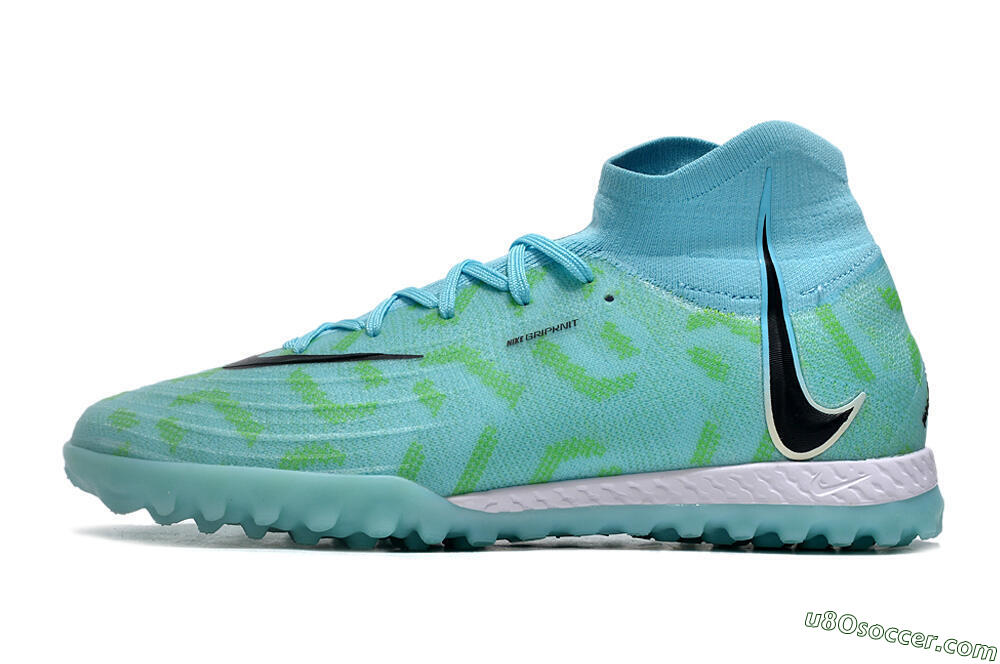 Nike Phantom Luna Elite NU TF Artificial Turf Soccer Shoes - Blue/Green/Black 2