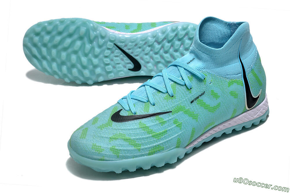 Nike Phantom Luna Elite NU TF Artificial Turf Soccer Shoes - Blue/Green/Black 3
