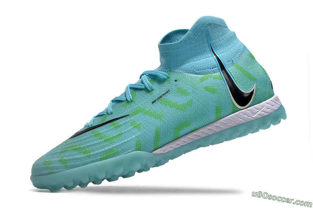 Nike Phantom Luna Elite NU TF Artificial Turf Soccer Shoes - Blue/Green/Black 5
