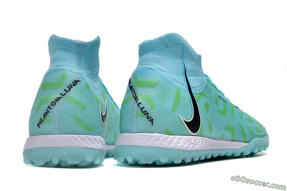 Nike Phantom Luna Elite NU TF Artificial Turf Soccer Shoes - Blue/Green/Black 6