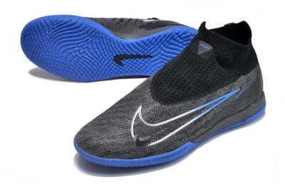Nike Phantom GX Elite DF Link IC Indoor & Futsal Soccer Shoes - Grey/Black/Blue