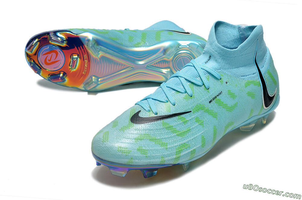Nike Phantom Luna Elite NU FG Firm Ground Soccer Cleats - Blue/Green/Black/Gold 3