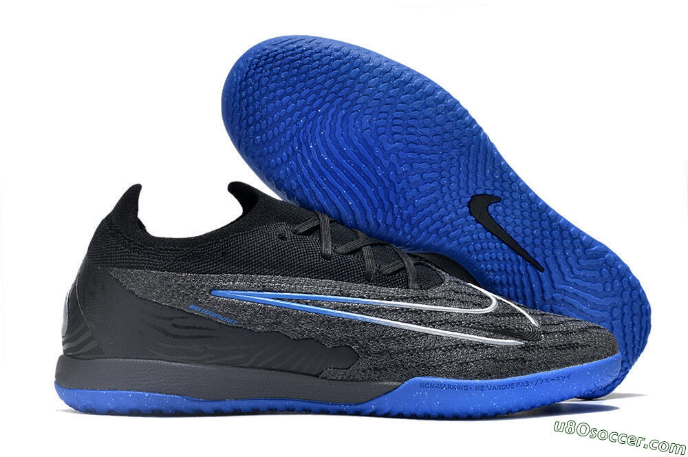 Nike Phantom GX Elite IC Indoor & Futsal Soccer Shoes - Grey/Black/Blue 1