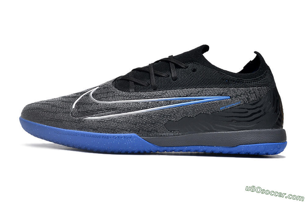 Nike Phantom GX Elite IC Indoor & Futsal Soccer Shoes - Grey/Black/Blue 2