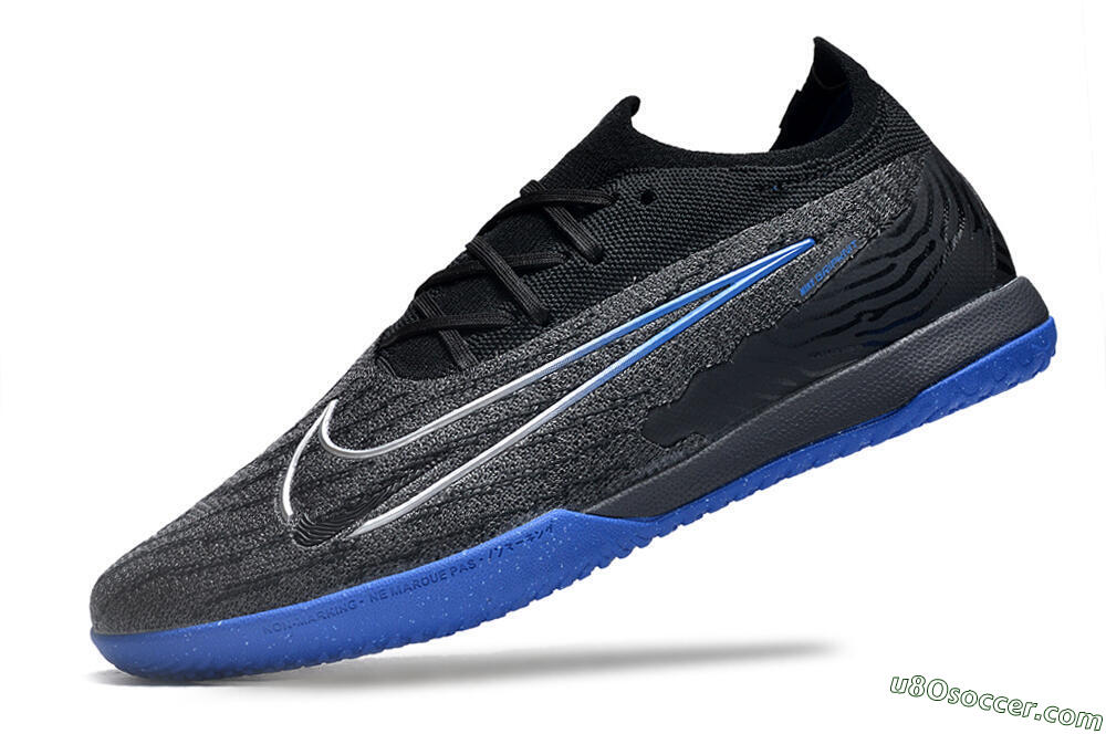 Nike Phantom GX Elite IC Indoor & Futsal Soccer Shoes - Grey/Black/Blue 5
