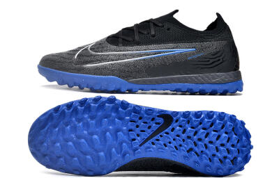 Nike Phantom GX Elite TF Artificial Turf Soccer Shoes - Grey/Black/Blue