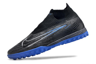 Nike Phantom GX Elite DF Link TF Artificial Turf Soccer Shoes - Grey/Black/Blue