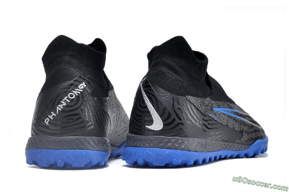 Nike Phantom GX Elite DF Link TF Artificial Turf Soccer Shoes - Grey/Black/Blue 6