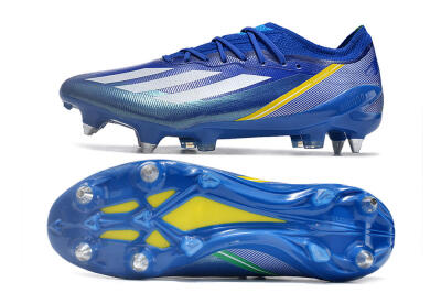 Adidas X Crazyfast.1 Brazil SG Soft Ground Soccer Cleats - Blue/White/Yellow