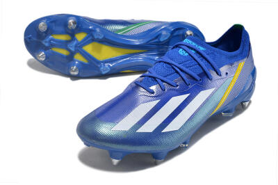 Adidas X Crazyfast.1 Brazil SG Soft Ground Soccer Cleats - Blue/White/Yellow