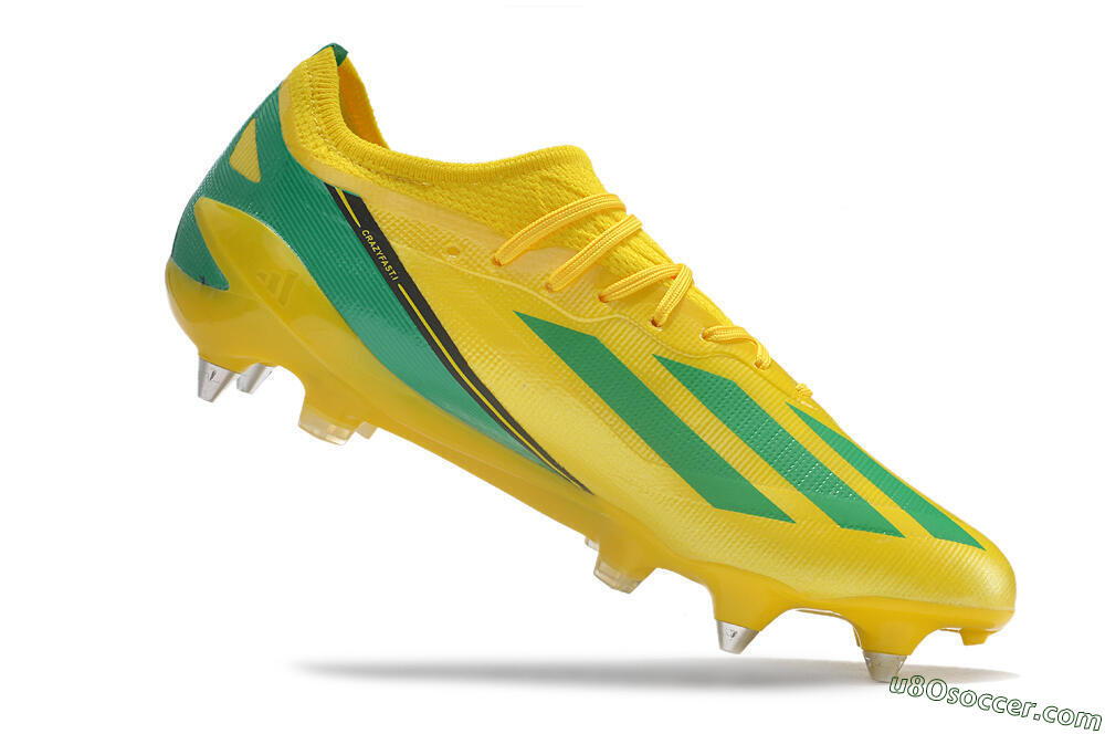 Adidas X Crazyfast.1 Australia SG Soft Ground Soccer Cleats - Yellow/Green/Black 4