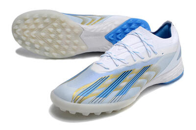 Adidas X Crazyfast.1 TF Artificial Turf Soccer Shoes - White/Blue/Gold