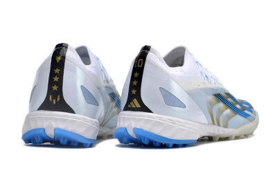 Adidas X Crazyfast.1 TF Artificial Turf Soccer Shoes - White/Blue/Gold