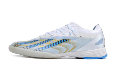 Adidas X Crazyfast.1 IC Indoor & Futsal Soccer Shoes - White/Blue/Gold