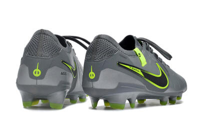 Nike Tiempo Legend 10 Elite FG Firm Ground Soccer Cleats - Silver/Grey/Yellow
