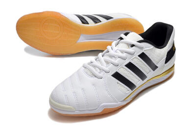 Adidas Top Sala IC Indoor & Futsal Soccer Shoes - White/Black/Gold