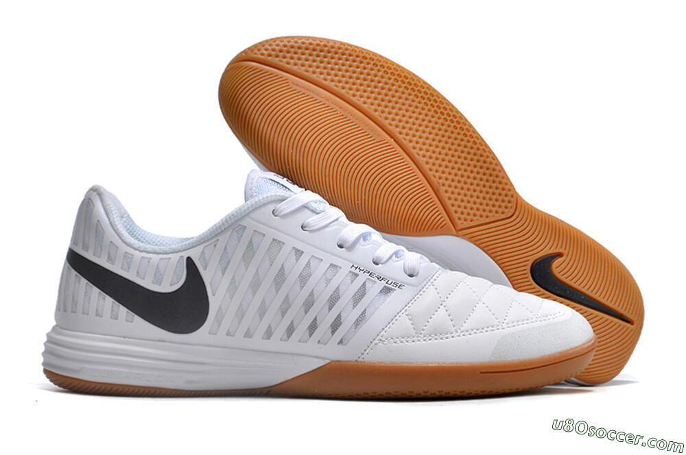 Nike Lunar Gato 2 IC Indoor & Futsal Soccer Shoes - White/Black/Brown 1