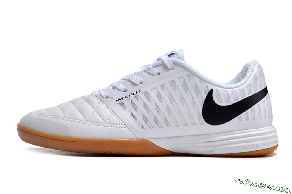 Nike Lunar Gato 2 IC Indoor & Futsal Soccer Shoes - White/Black/Brown 2