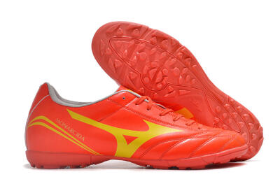 Mizuno Monarcida Neo Ckassic TF Artificial Turf Soccer Shoes - Red/Gold