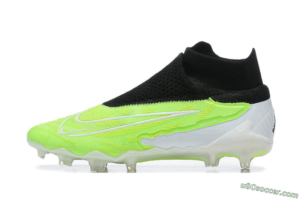 Nike Phantom GX Elite DF FG Firm Ground Soccer Cleats - Green/Black/Yellow/White 2